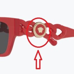 VERSACE VE 4409 4408 Sunglasses Replacement Temple Medusa Head Logo Trim New 2pc